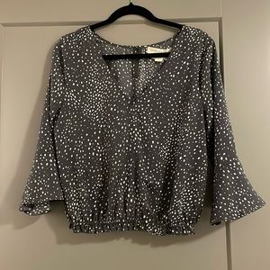 Saltwater Luxe | Gray Cropped Top- L